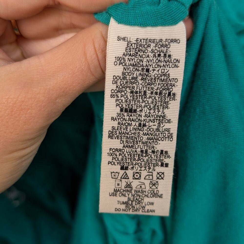 Free People Teal Now or Never Bomber Bubble Windbreaker Jacket, size XS - Picture 7 of 8